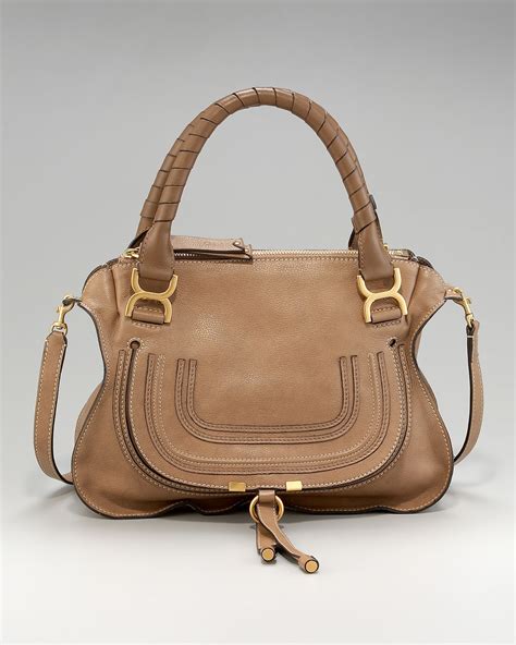 chloe marcie satchel medium nut|chloe marcie medium shoulder bag.